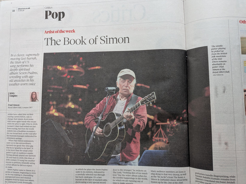 OBSERVER NEW REVIEW 17 May 2026 - Gillian Anderson Paul Simon