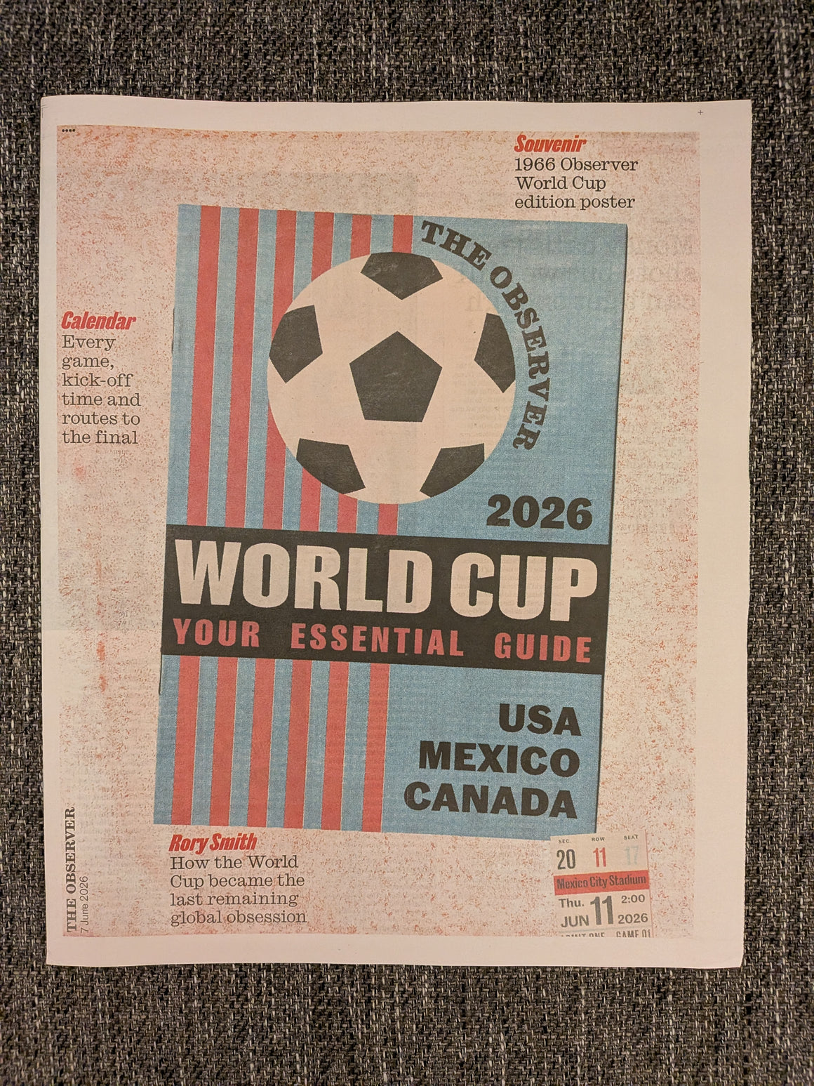 The Observer FIFA USA World Cup 2026 - Your Essential Guide - Includes 1966 poster