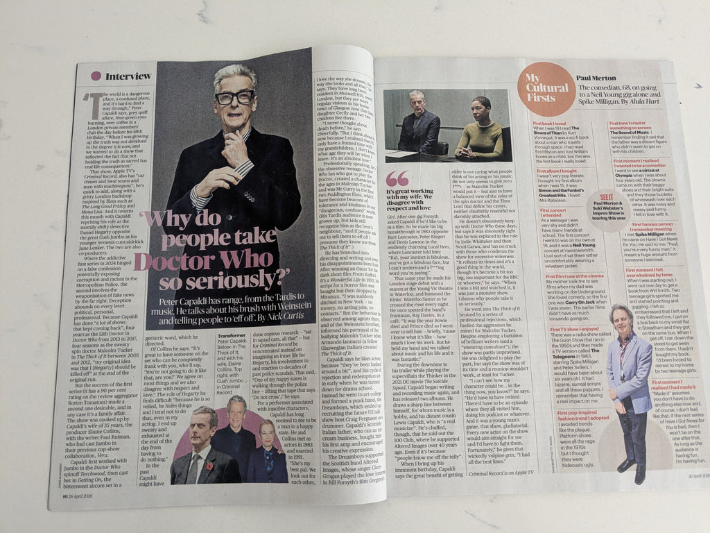 CULTURE Magazine April 25 2026 Peter Capaldi Dr Who.