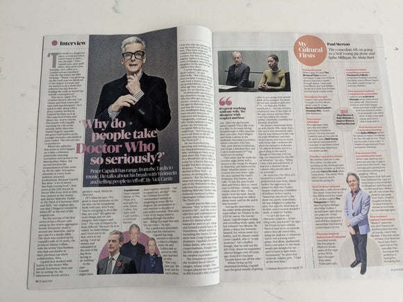 CULTURE Magazine April 25 2026 Peter Capaldi Dr Who.