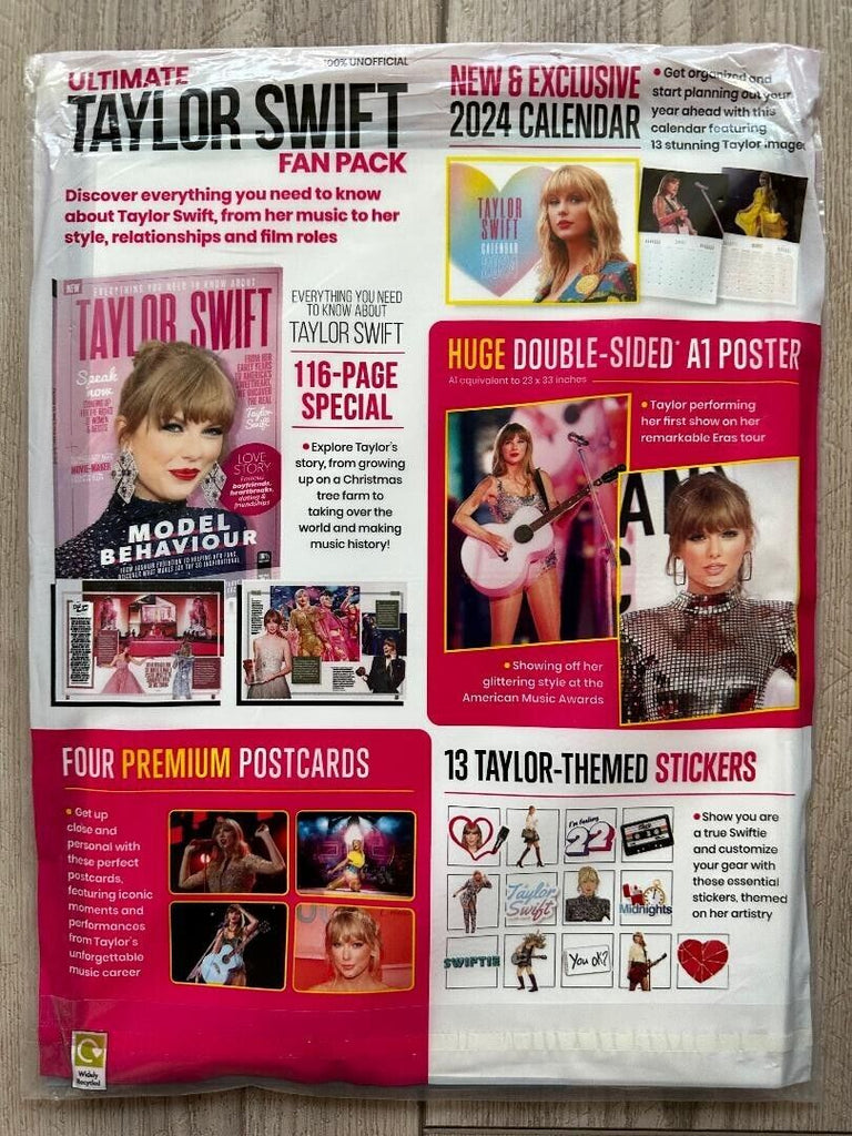 2024 Calendar FAN PACK TAYLOR SWIFT Magazine 9 Gifts Inside ARTCARD Posters