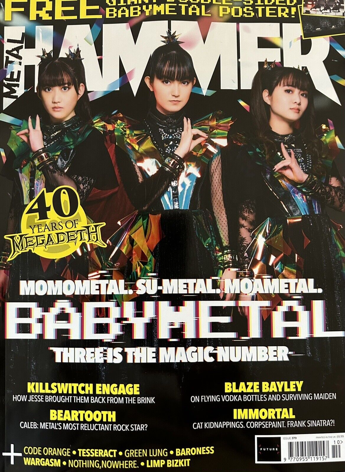 Metal Hammer UK Magazine October 2023 Issue 379 BabyMetal + Poster