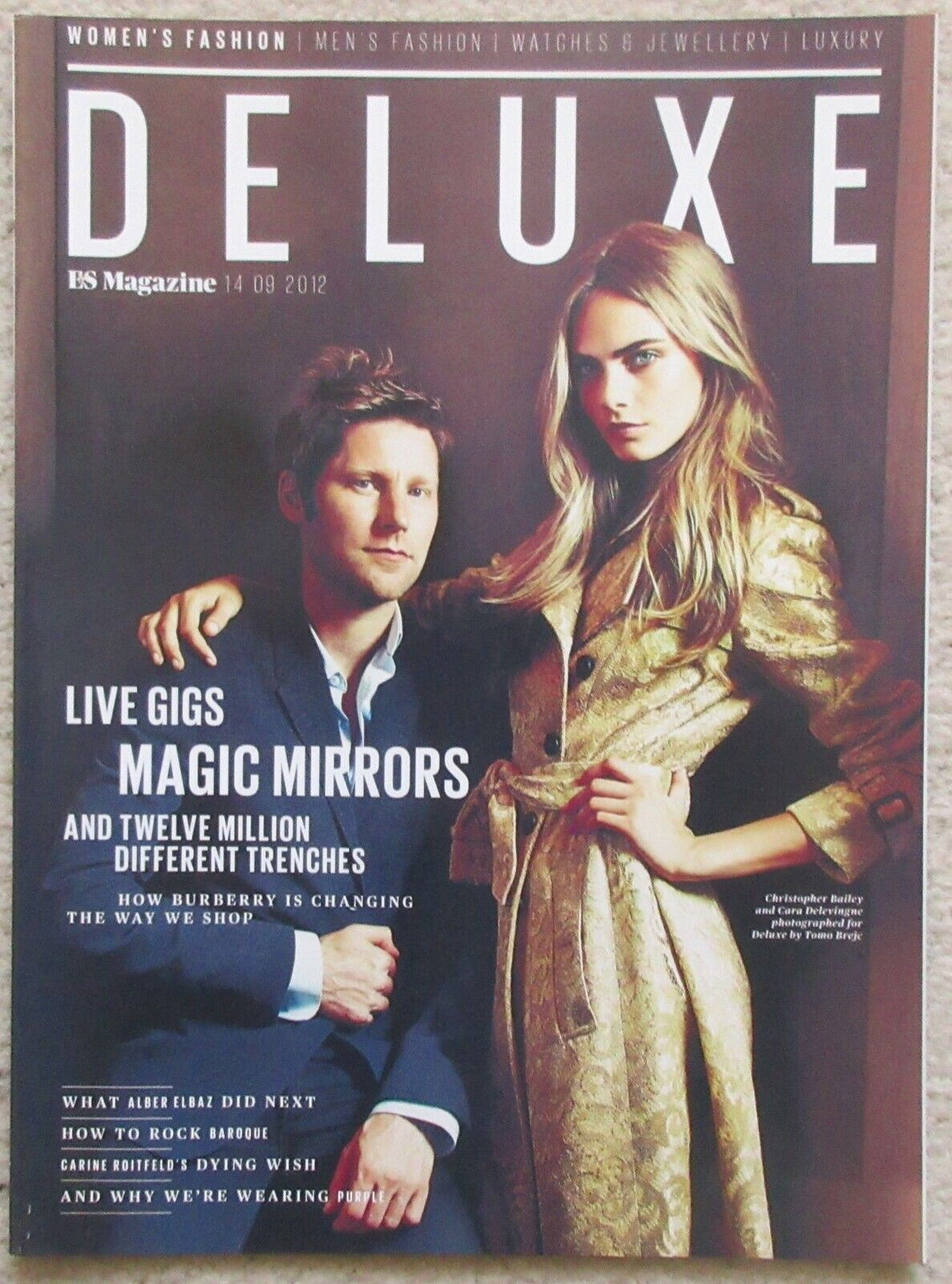Christopher Bailey - Cara Delevingne – ES Deluxe Magazine – 14 September 2012