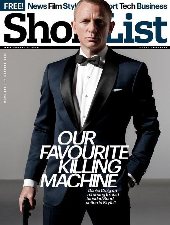 Shortlist Magazine October 2012 Daniel Craig 007 Skyfall James Bond Ben Whishaw
