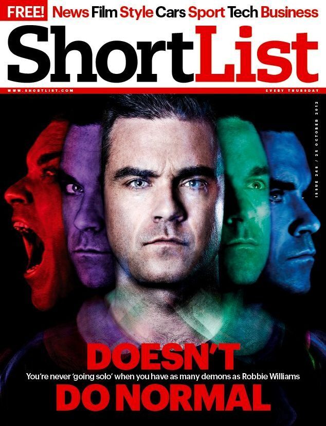 Robbie Williams - Shortlist Magazine – 25 October 2012