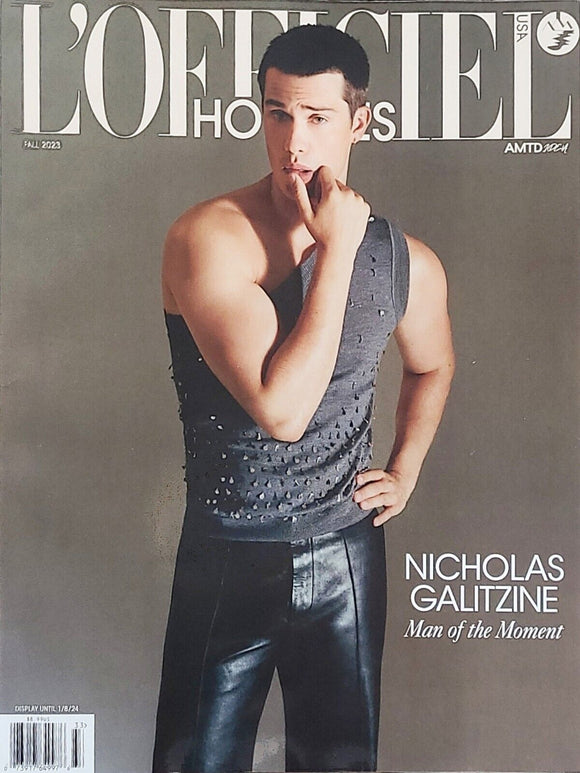 NICHOLAS GALITZINE - L'OFFICIEL HOMMES MAGAZINE - FALL 2023 (Shipped from the USA)