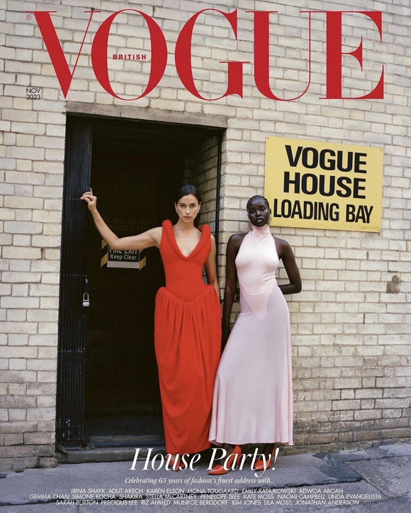VOGUE UK Magazine Irina Shayk Adut Akech November 2023 Cover #2