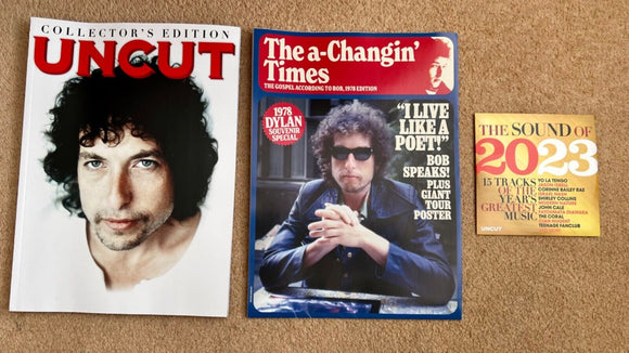Uncut magazine The Essential 2023 year in review. Bob Dylan + Posterzine & CD