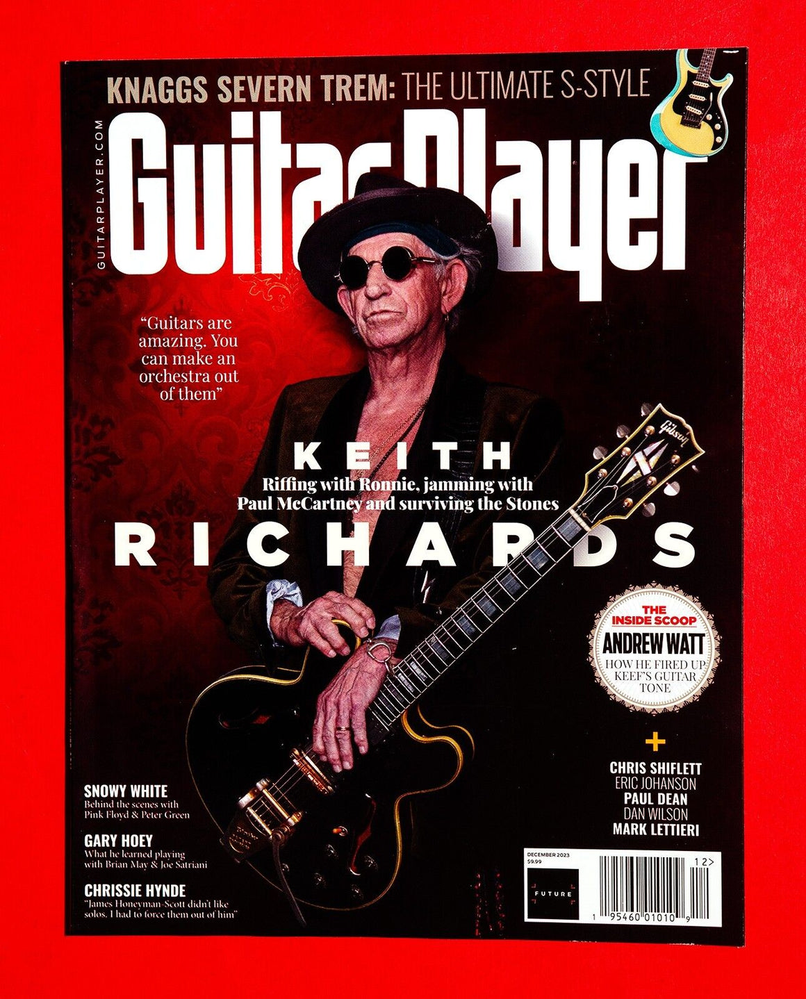 GUITAR PLAYER MAGAZINE - DECEMBER 2023 - KEITH RICHARDS ROLLING STONES BRAND NEW