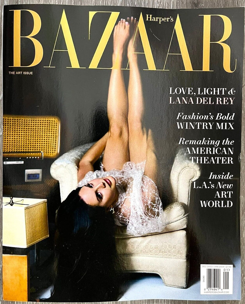 HARPER’S BAZAAR MAGAZINE - USA - DECEMBER 2023 - LANA DEL REY COVER #2 (Label on the cover)