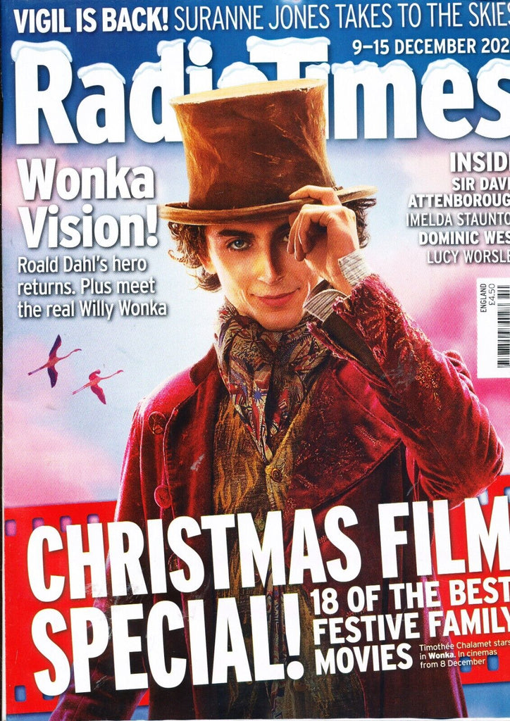 Radio Times Magazine December 9 2023 Timothee Chalamet Wonka