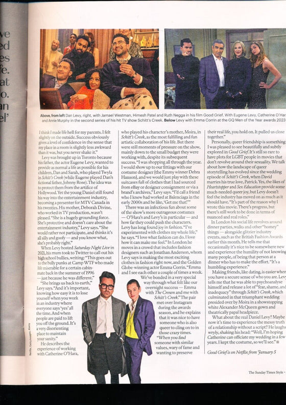 Style Magazine December 24 2023 Dan Levy Schitt's Creek