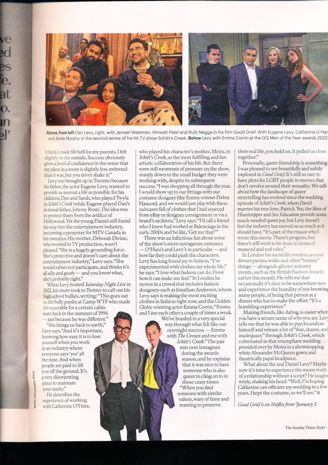 Style Magazine December 24 2023 Dan Levy Schitt's Creek