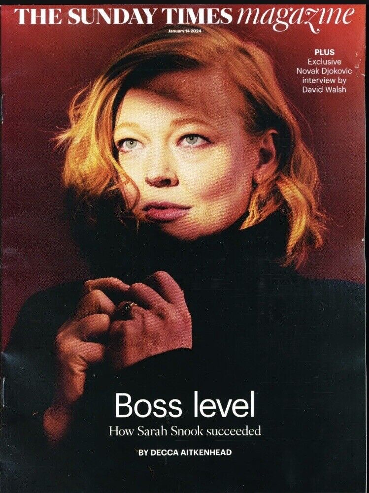 SUNDAY TIMES Mag 14/01/2024 SARAH SNOOK Succession Interview Novak Djokovic