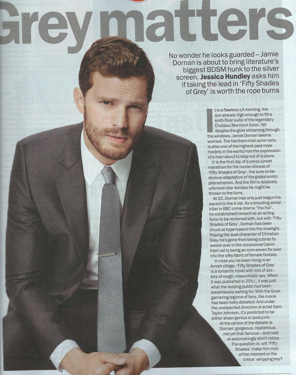 JAMIE DORNAN interview 50 Shades of Grey Time Out London Feb 2015