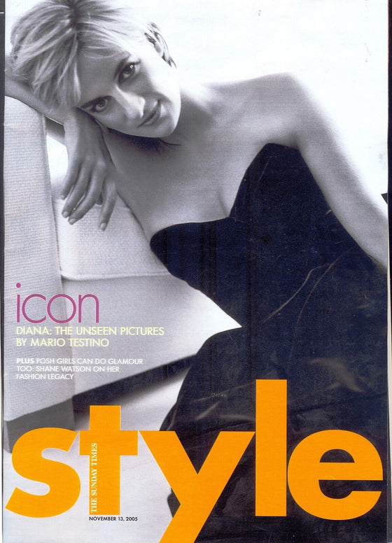 PRINCESS DIANA: THE UNSEEN PICTURES STYLE Magazine November 2005