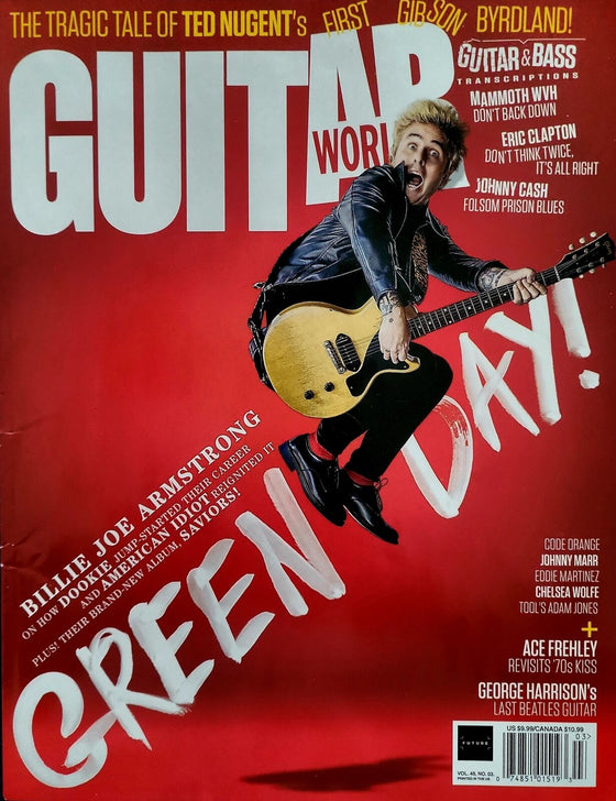 Guitar World Magazine March 2024 Billie Joe Armstrong Green Day