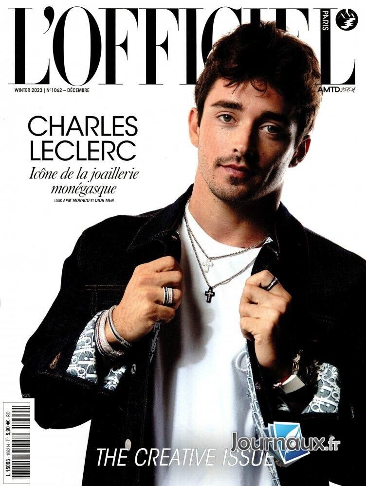 CHARLES LECLERC FORMULE 1 L OFFICIEL DE LA COUTURE ET DE LA MODE DE PARI 12 2023