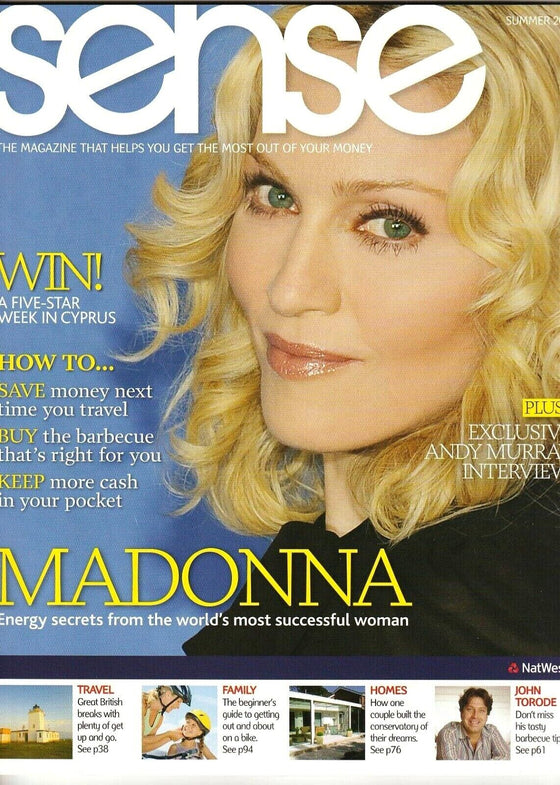MADONNA - Sense magazine (Summer 2008) : UK magazine (Defective issue)
