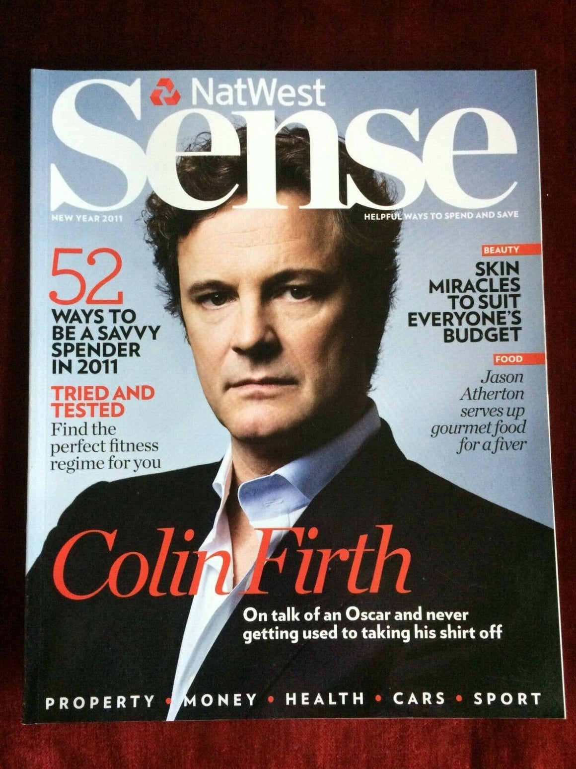 COLIN FIRTH rare UK SENSE magazine from 2011