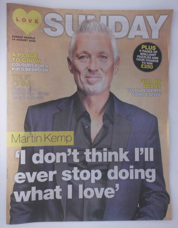 Love Sunday supplement 24th August 2025 Martin Kemp Spandau Ballet