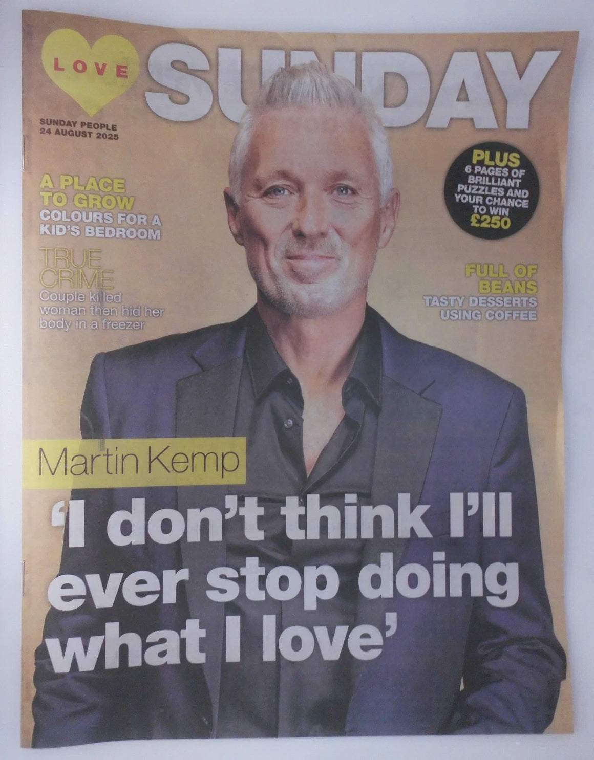 Love Sunday supplement 24th August 2025 Martin Kemp Spandau Ballet