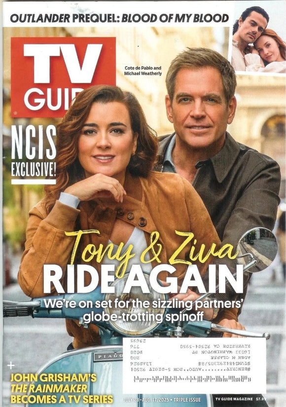 TV Guide Mag 7/28-8/17/25 NCIS MICHAEL WEATHERLY COTE DE PABLO Outlander Blood of my Blood