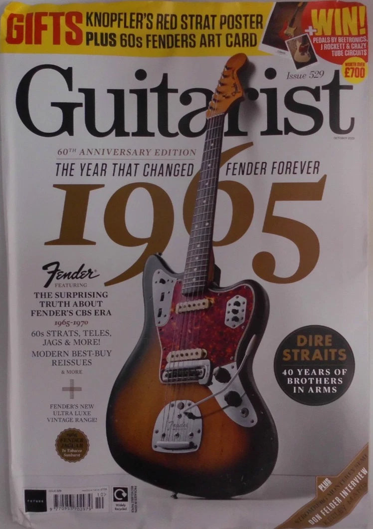 Guitarist Magazine UK October 2025 Fender CBS 60 Years Dire Straits Mark Knopfler