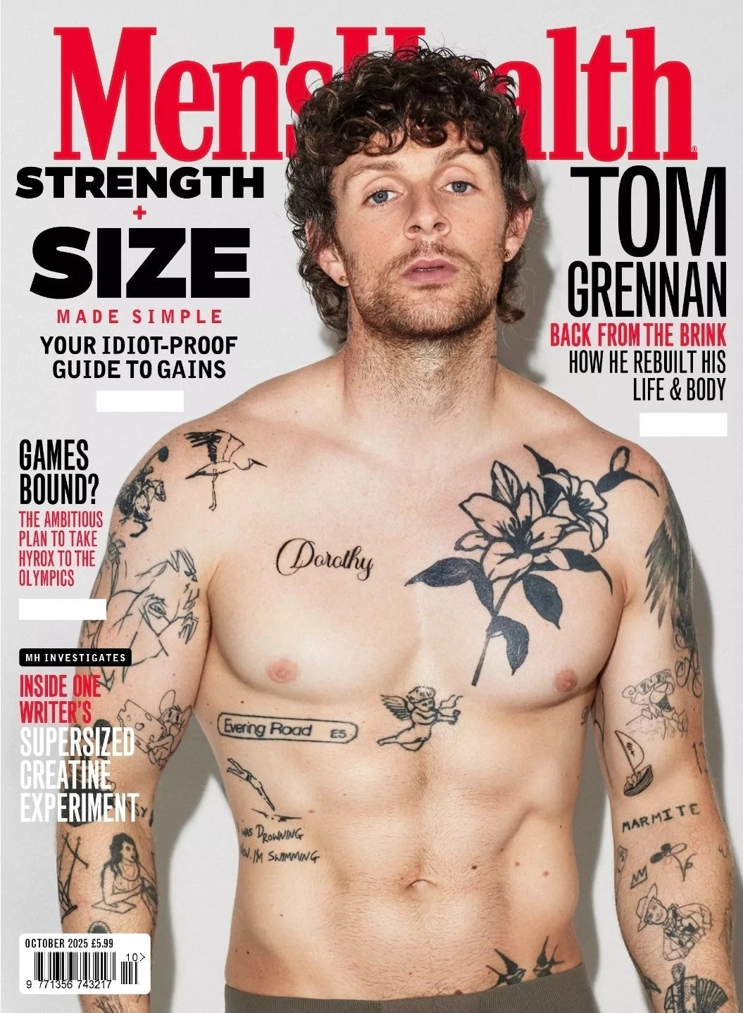 Men's Health Magazine (UK) - October 2025 - Tom Grennan - Strength + Size