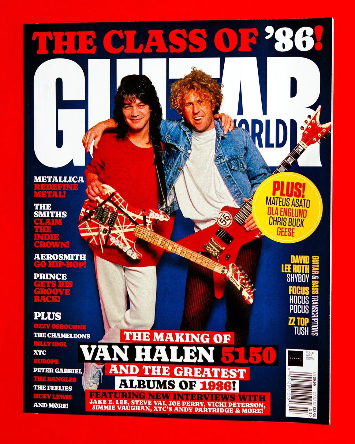 EDDIE VAN HALEN 5150 CLASS OF 86 - PRINCE- GUITAR WORLD MAGAZINE 2026