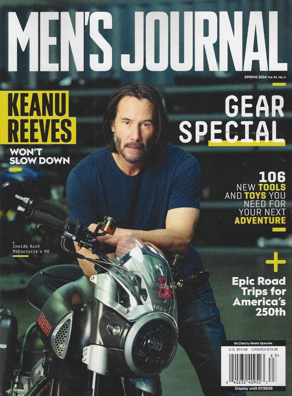 Men's Journal Spring 2026 Keanu Reeves