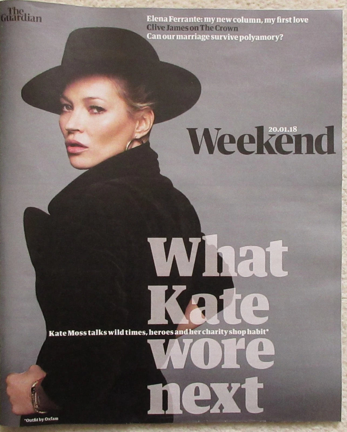 GUARDIAN WEEKEND Mag 20/01/2018 Kate Moss cover