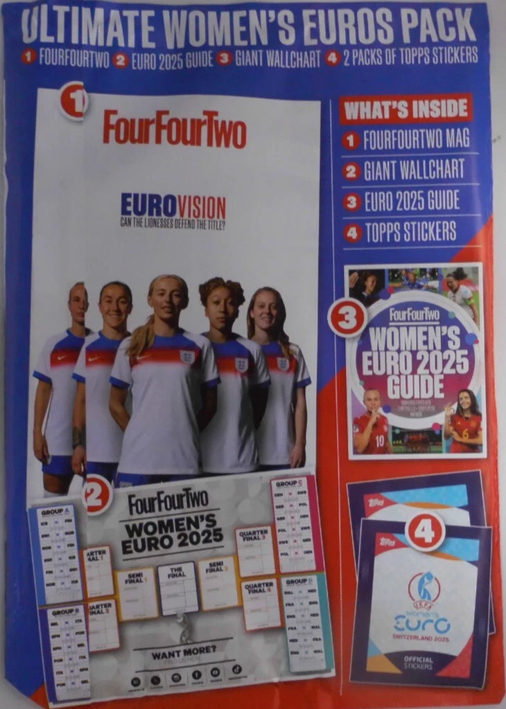 Four Four Two Magazine - Summer 2025 - Women's Euro 2025 Lionesses - Wallchart - Stickers