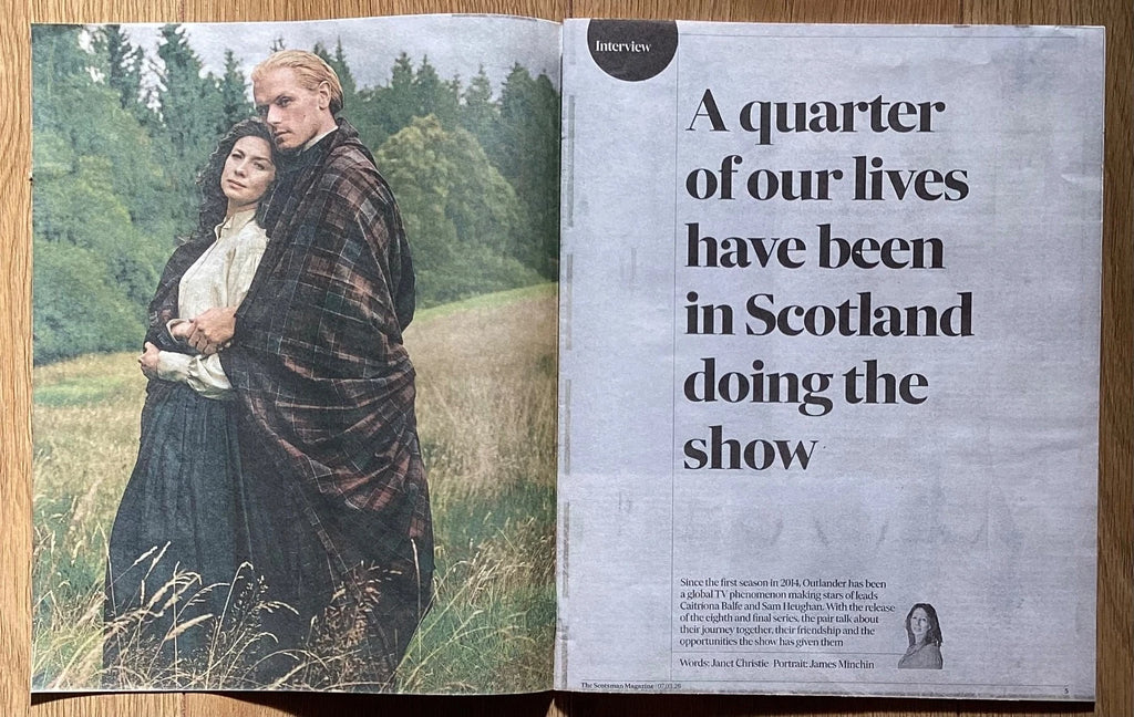 SAM HEUGHAN & CAITRIONA BALFE - SCOTSMAN MAGAZINE 2026 - OUTLANDER