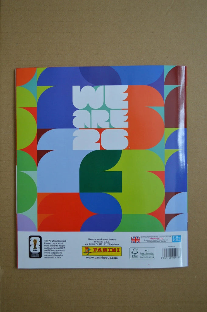 Panini FIFA World Cup 2026 UK EMPTY Soft Cover Sticker Album + 6 stickers inside