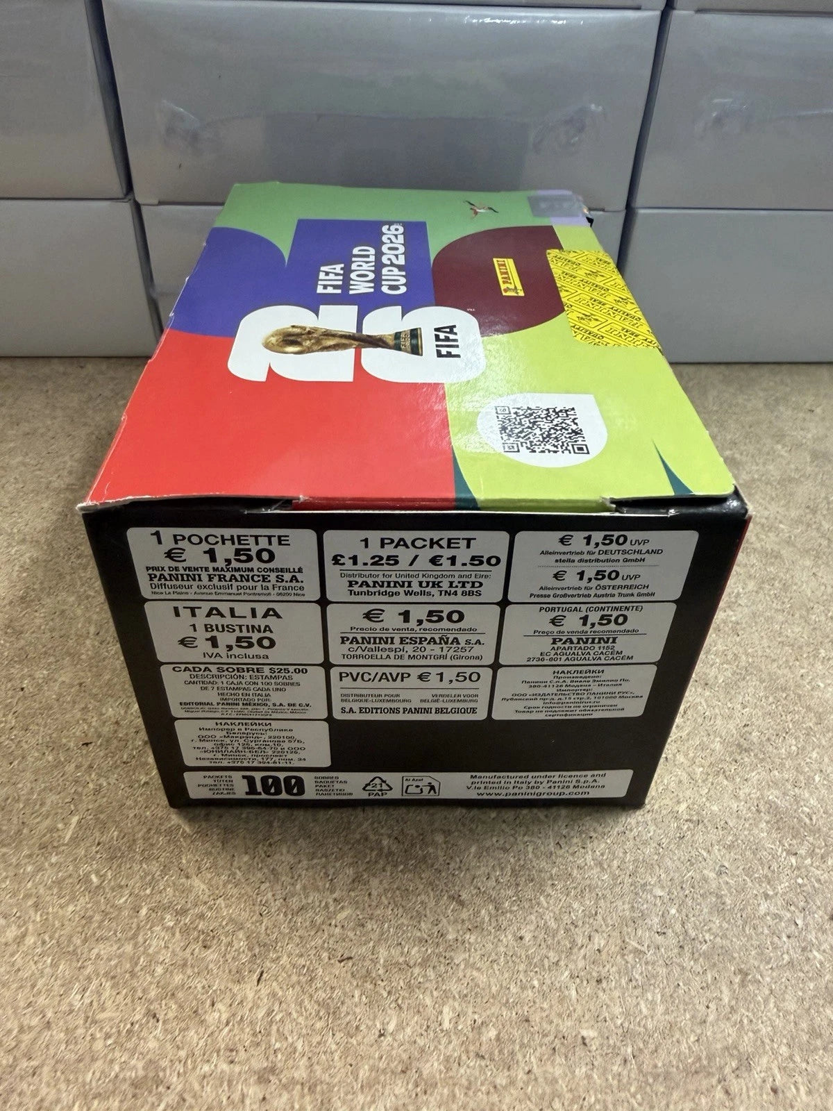 panini booster box Panini Official FIFA World Cup 2026 Sticker Booster Box (100 Packets)