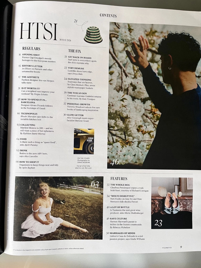FINANCIAL TIMES HTSI MAGAZINE - MAY 30, 2026 - FERRARI The Luce - Marilyn Monroe Iris van Herpen