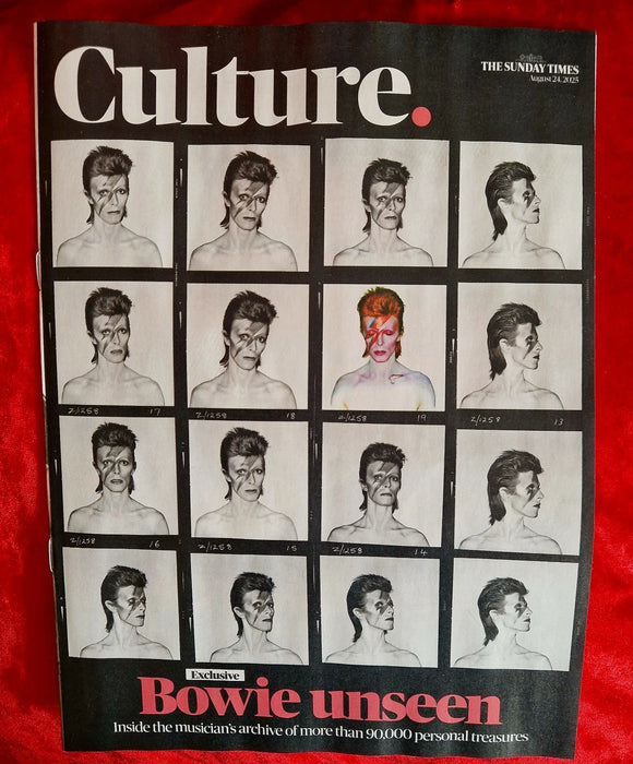 DAVID BOWIE - SUNDAY TIMES CULTURE MAGAZINE 24 AUGUST 2025 V&A MUSEUM