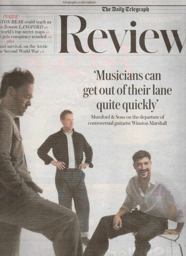 Daily Telegraph Review 1st November 2025 Mumford & Sons Bonnie Langford