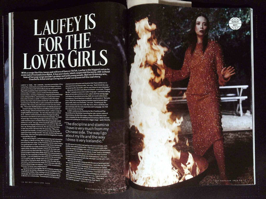 GQ December 2025 Men Of The Year Issue LAUFEY Lewis Capaldi Jack O'Connell Stellan Skarsgard