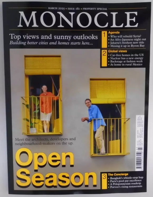 Monocle magazine March 2025. Property Special: Architects & Developers on the up
