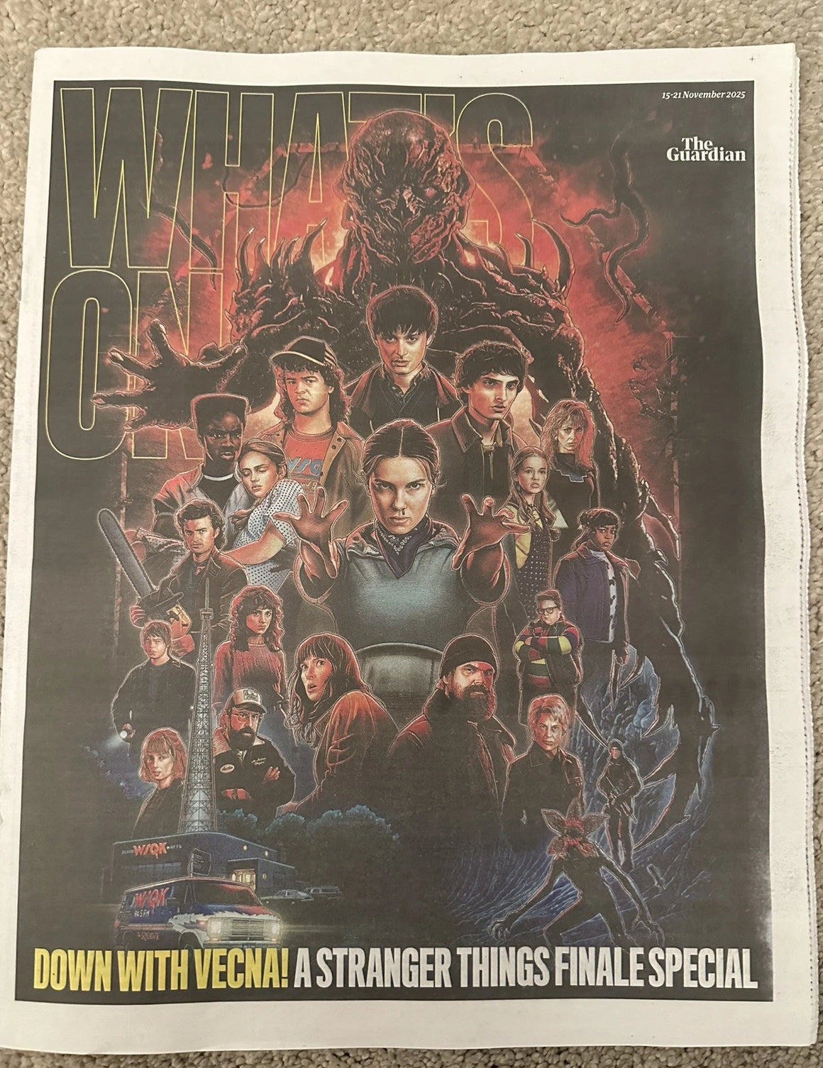 Guardian What’s On Stranger Things Finale 15/11/25 Finn Wolfhard