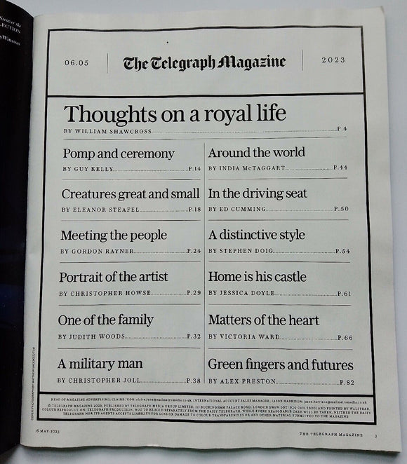 The Daily Telegraph - King Charles III Coronation Souvenir 6th May 2023 Magazine