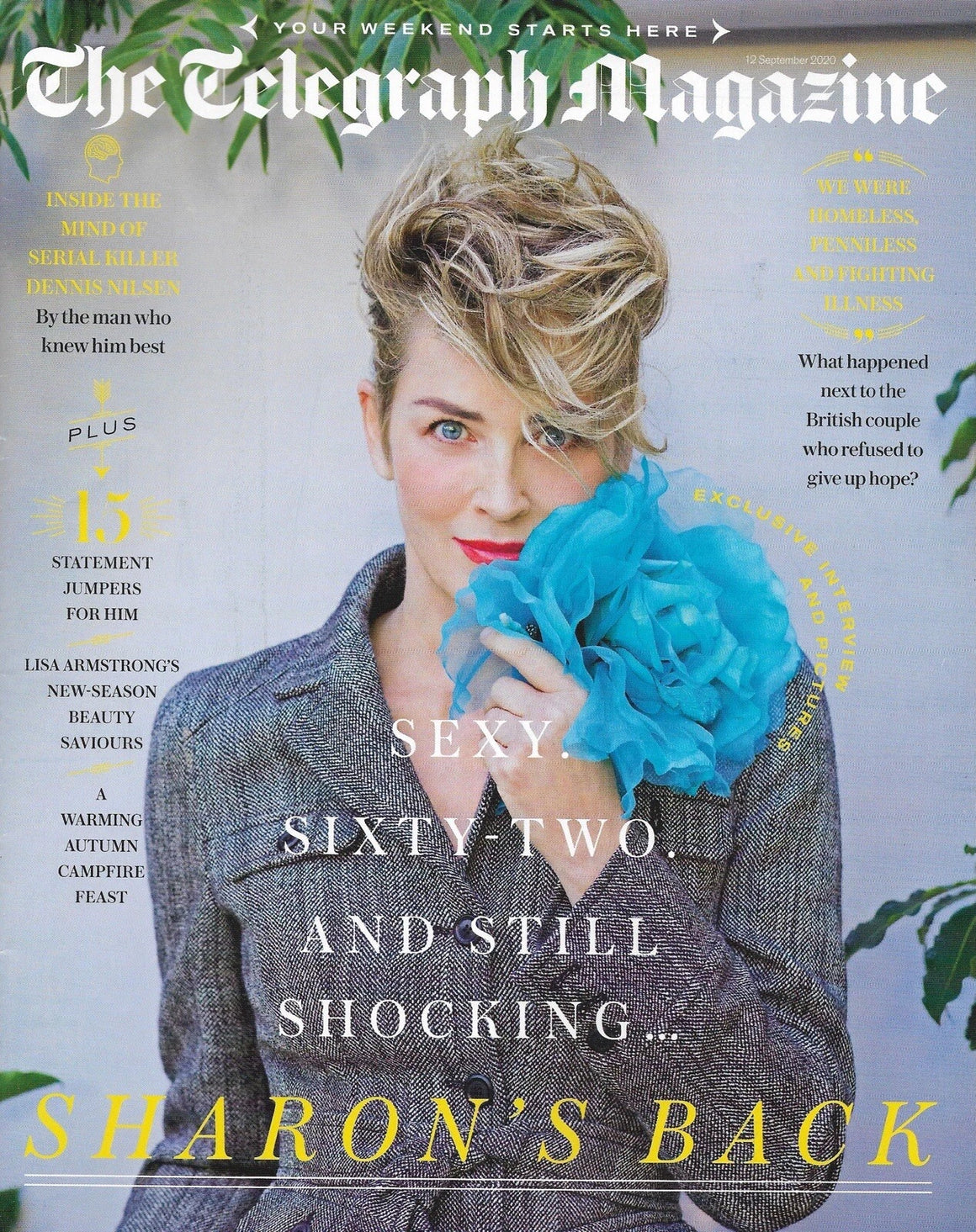 The Telegraph magazine - SHARON STONE Cover & Interview (12 September 2020)