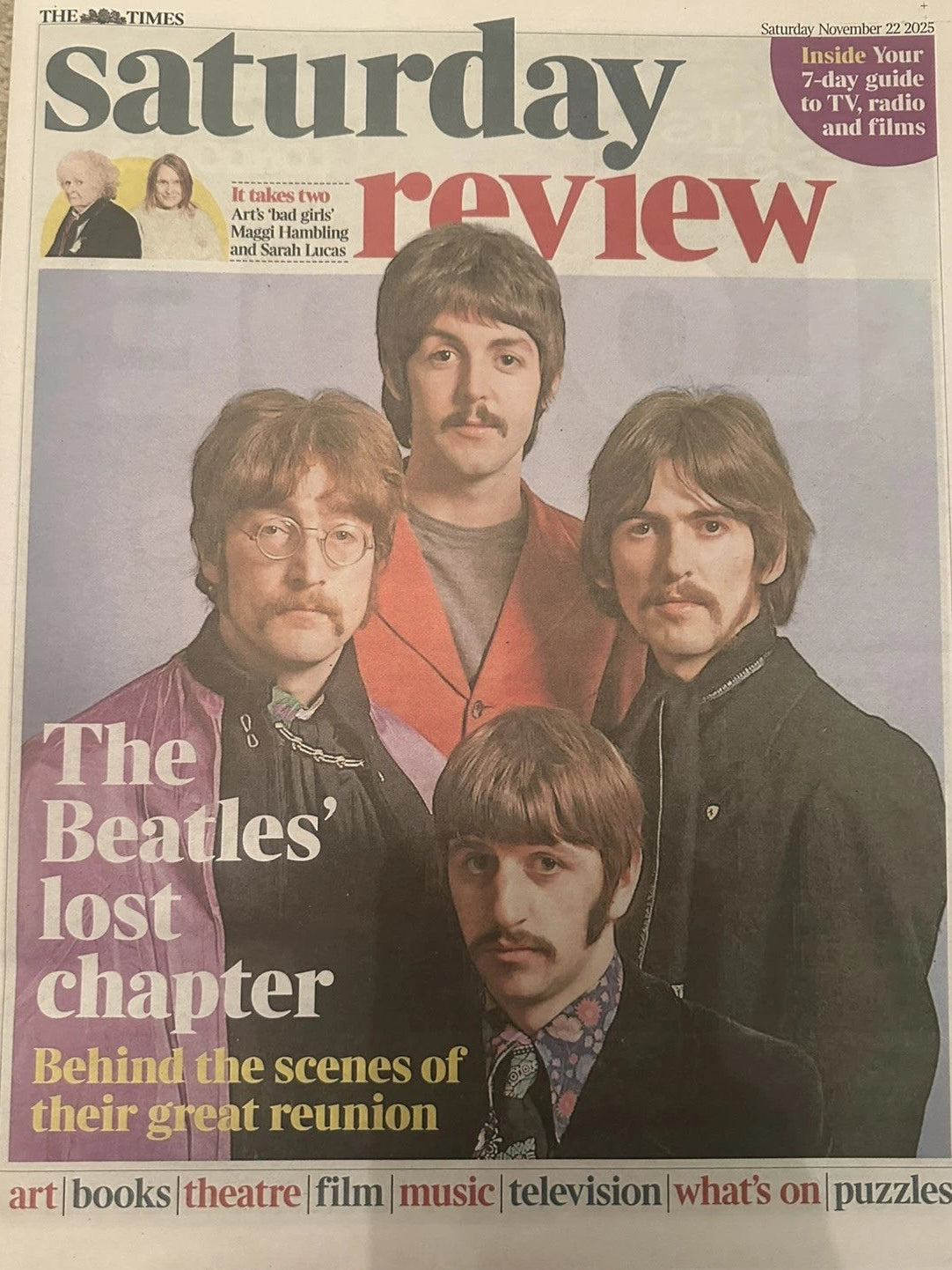 TIMES REVIEW 22nd November 2025 The Beatles Reunion