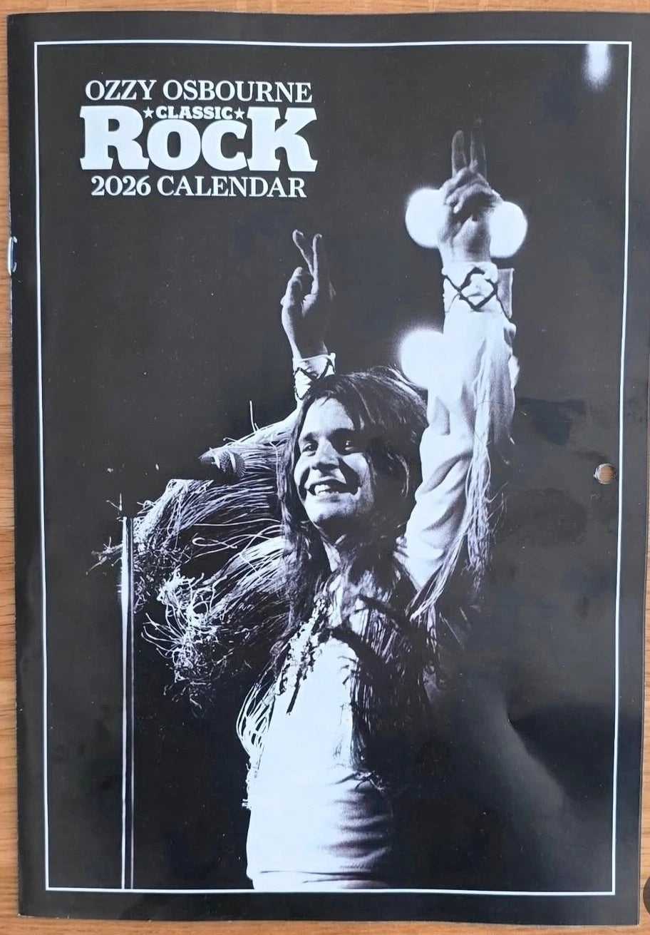 Classic Rock Magazine (UK) January 2026 (348) Ozzy Osbourne Black Sabbath Calendar & Mats