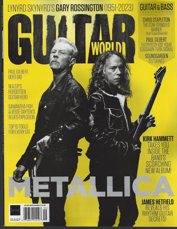 Guitar World Magazine June 2023 Metallica Gary Rossington Lynyrd Skynyrd
