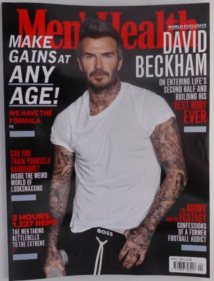 Mag David Men's Health magazine April 2025 David Beckham - YourCelebrityMagazines