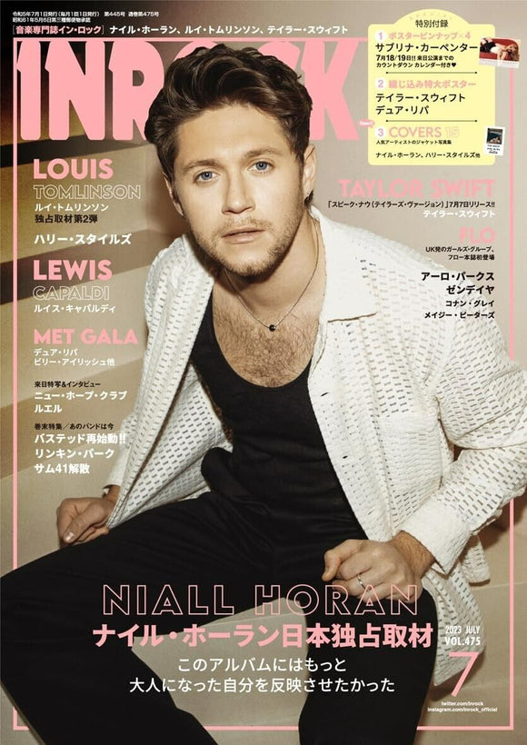 INROCK July 2023 Japan Magazine Niall Horan Louis Tomlinson Harry Styles
