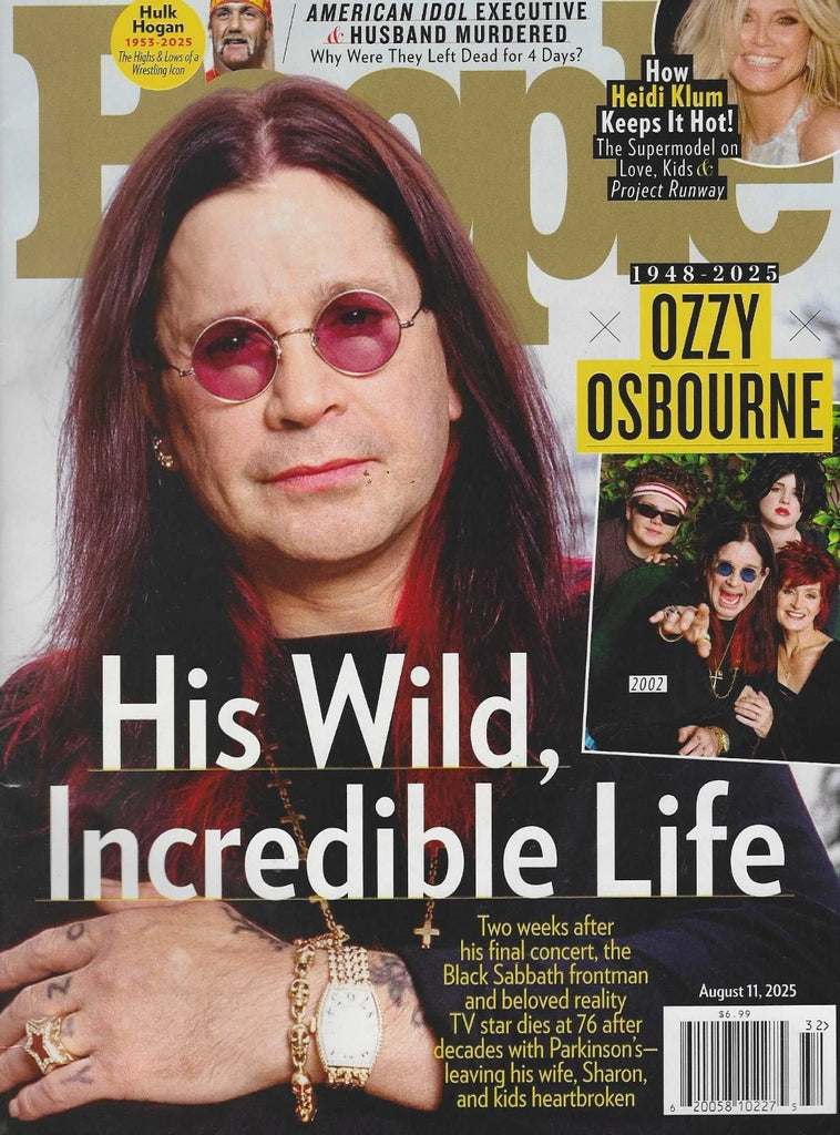 People Magazine August 11th 2025 Ozzy Osbourne 1948 2025 People magazine august 11th 2025 ozzy osbourne 1948 2025